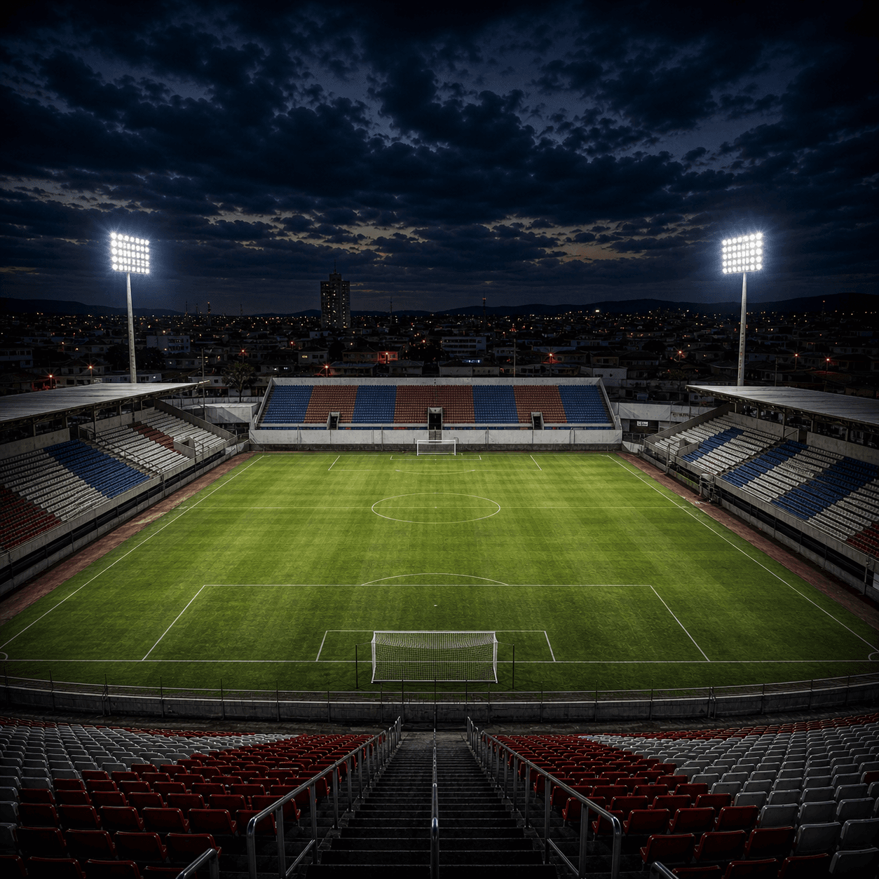 Estadio Estadio Etelvino Mendonca em imagem autoral sem escudos ou marcas, para jogos do AO Itabaiana
