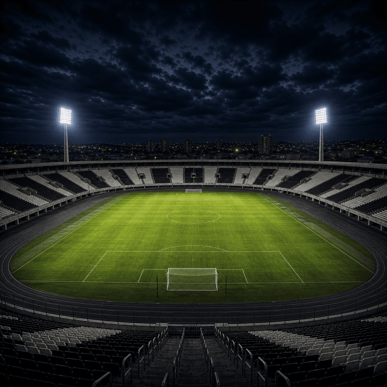 Estadio Jose Americo de Almeida Filho em imagem autoral sem escudos ou marcas, para jogos do Botafogo PB