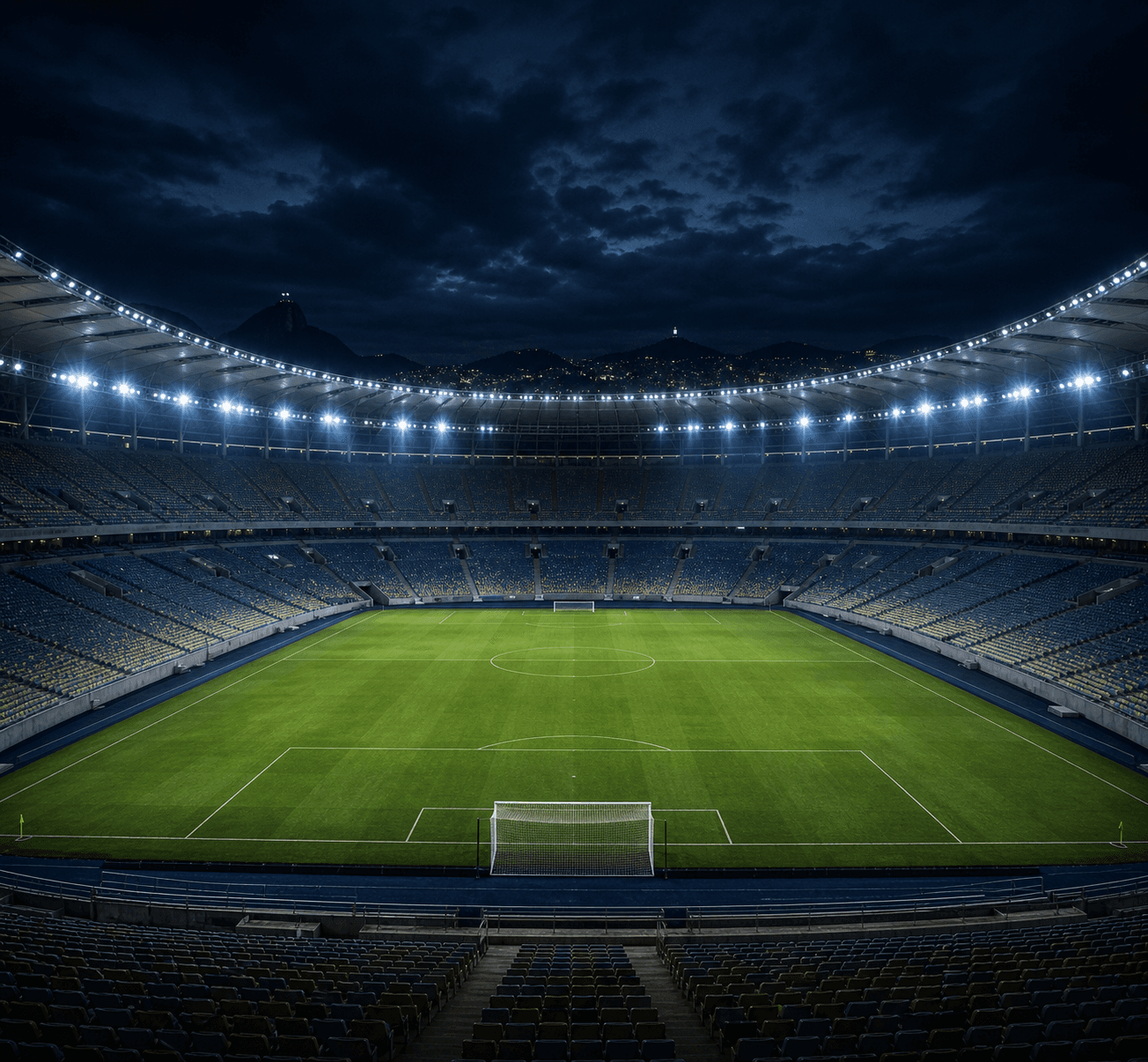 Estadio Maracana em imagem autoral sem escudos ou marcas, para jogos do Fluminense