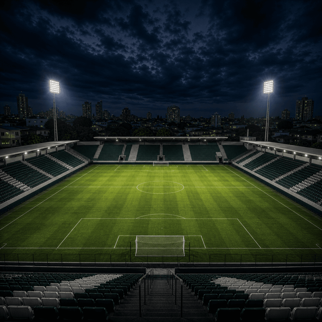 Estadio Estadio da Serrinha em imagem autoral sem escudos ou marcas, para jogos do Goias
