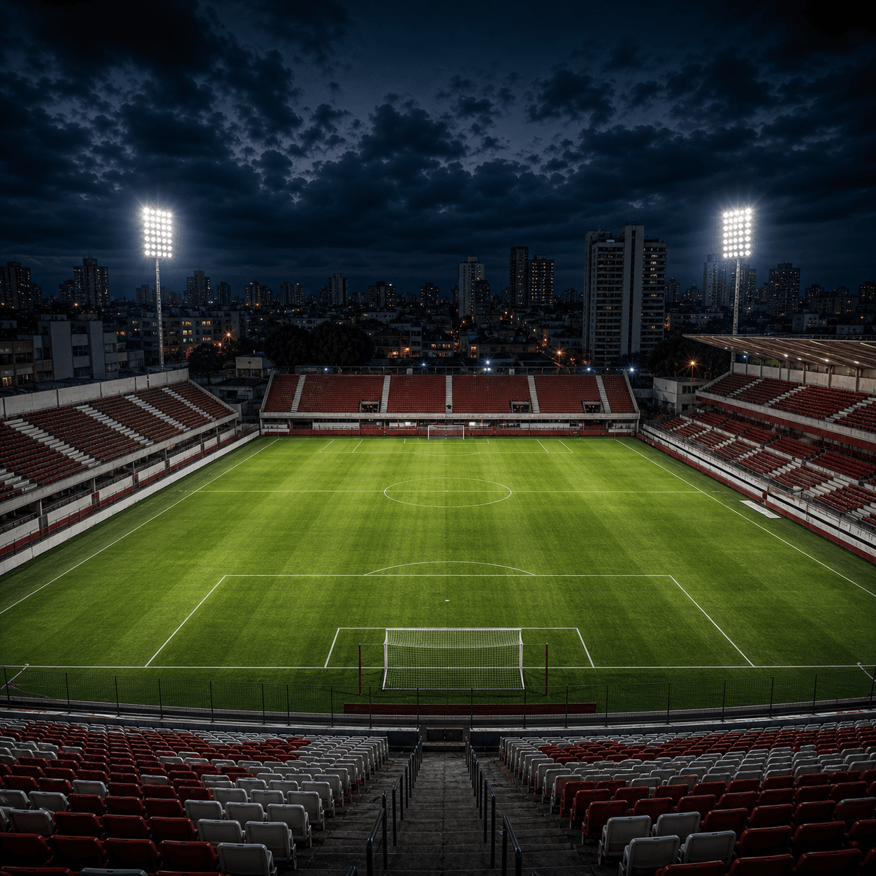 Estadio Estadio dos Aflitos em imagem autoral sem escudos ou marcas, para jogos do Nautico Recife