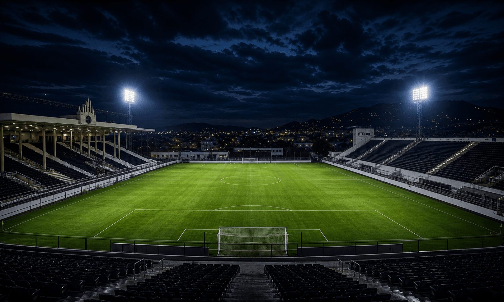 Estadio Sao Januario em imagem autoral sem escudos ou marcas, para jogos do Vasco da Gama
